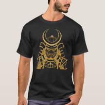 Gold Japanese Samurai Kabuto Helmet and Mempo Mask