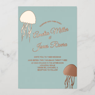 Gold JellyFish Blush Wedding Pressed