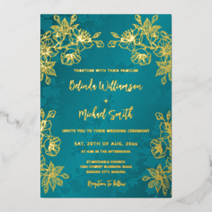 Gold Jewel Tone Floral Wedding