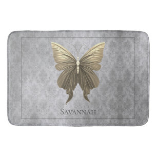 Gold Jewelled Butterfly Bath Mat