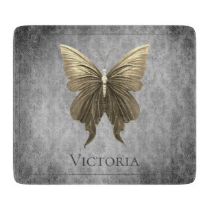Gold Jewelled Butterfly Cutting Board