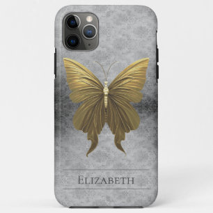 Gold Jewelled Butterfly Damask Case-Mate iPhone Case