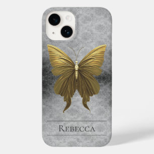 Gold Jewelled Butterfly Damask Case-Mate iPhone 14 Case