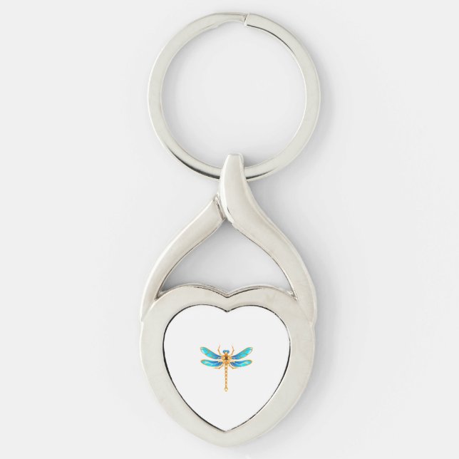 Gold jewellery dragonfly insect vip fun vector ima key ring (Front)