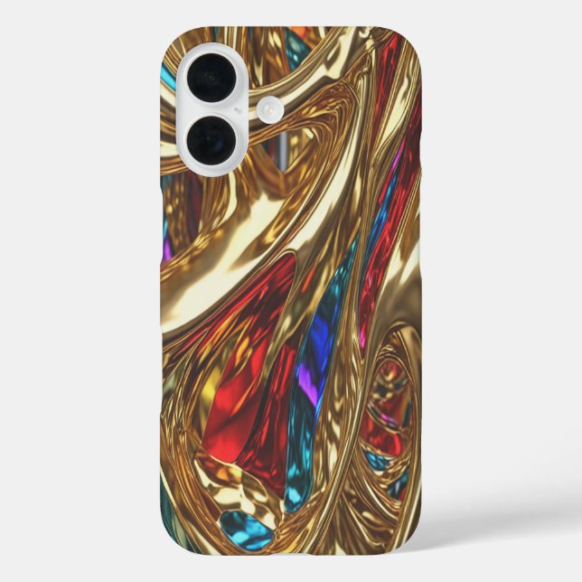 Gold & Jewels #19 - iPhone 16 Cases (Back)
