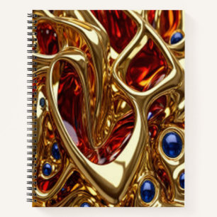 Gold & Jewels #37 - Spiral Notebook
