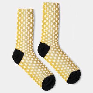 Gold Jewish Star Pattern Holiday Socks