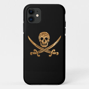 Gold Jolly Roger iPhone 11 Case