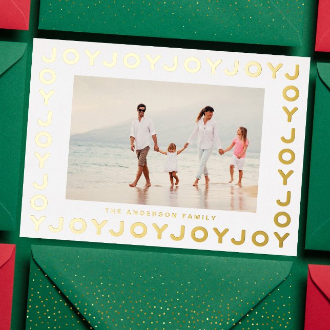Gold JOY Christmas Photo White Frame (Creator Uploaded)