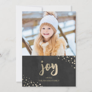 Gold Joy Holiday Photo Card