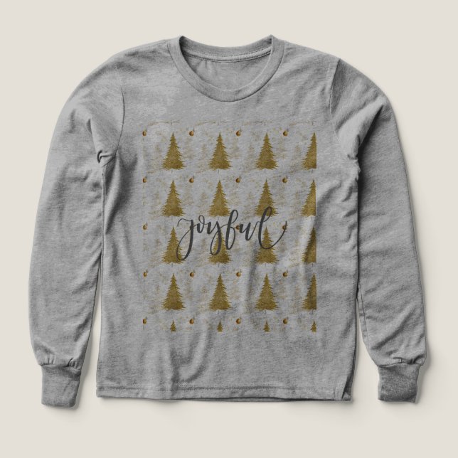 Gold JOYFUL on Red ChristmasHoliday Party  (Design Front)
