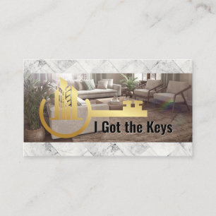 Gold Key Commercial Real Estate Interior Business Card