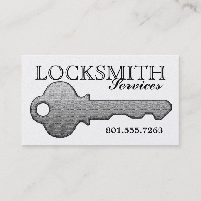 Gold Key Luxury Locksmith Services Business Card (Front)