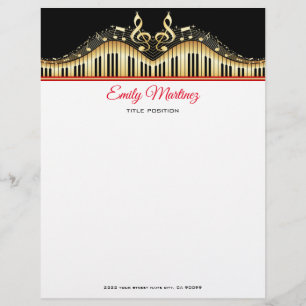 Gold Keyboard Custom Letterhead