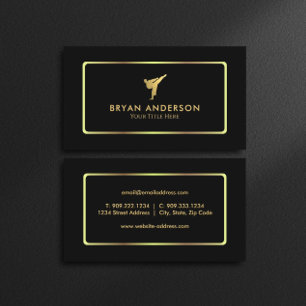 Gold Kickboxing - Martial Arts Business Card
