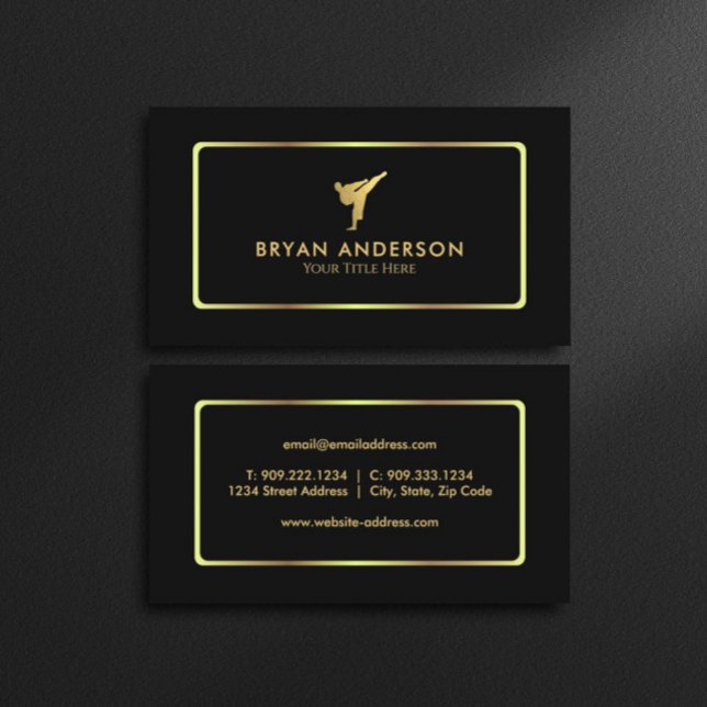 Gold Kickboxing - Martial Arts Business Card (Creator Uploaded)