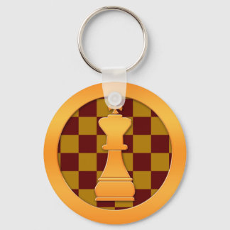 Gold King Chess Piece Key Ring