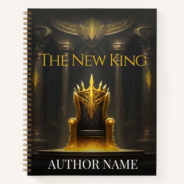 Gold King Throne Book Cover Inspiration Notebook (Front)