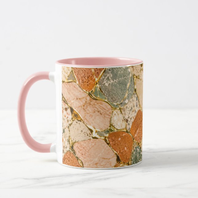 Gold Kintsugi Terrazzo Morning Coffee Mug Gift (Left)