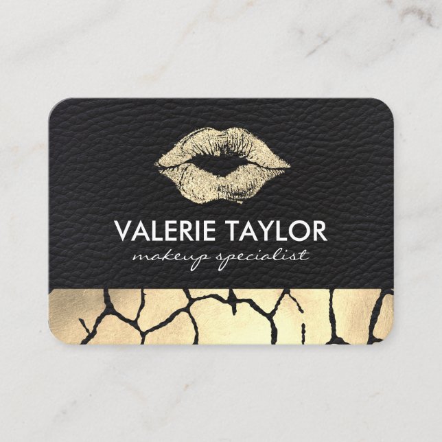 Gold Kiss Luxe Appointment Card (Front)
