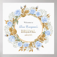 Gold-Kissed Blue Rose Bridal