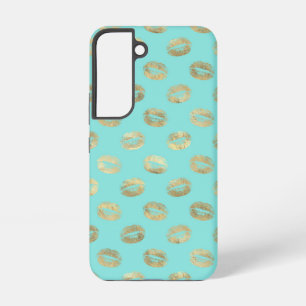 Gold Kisses Cell Phone Case