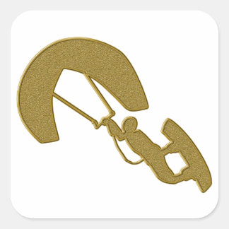 Gold Kitesurfing Sticker