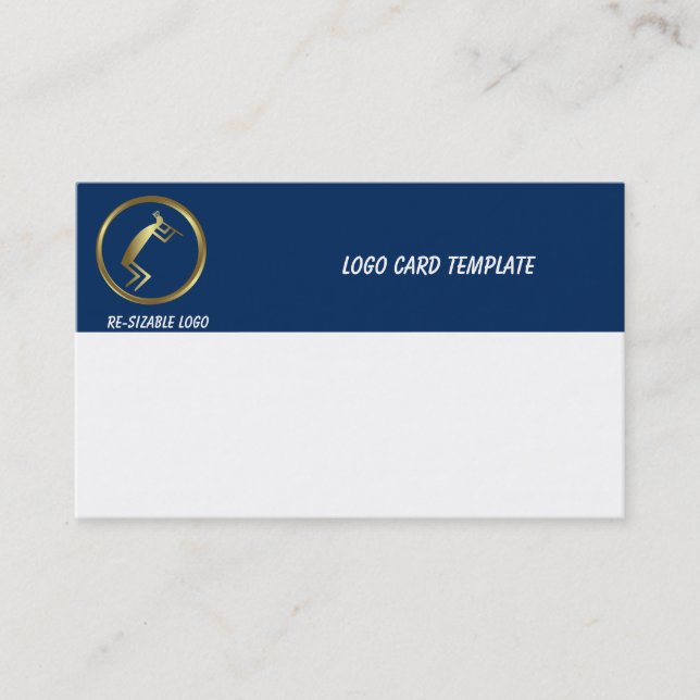 Gold Kokopelli  Logo Business Card (Front)