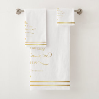 Gold La Maison De Luxe Bathroom Towel Set