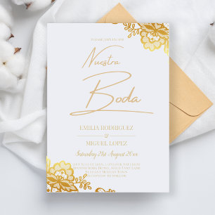 GOLD LACE Budget Nuestra Boda Spanish Wedding Flyer