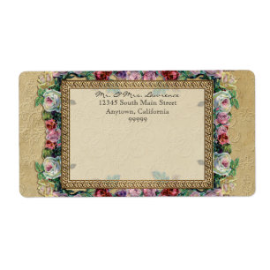 Gold & Lace Classic Formal Elegant Wedding Address