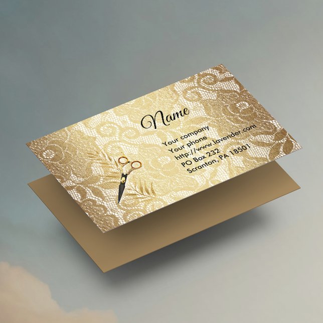 Gold Lace Couture Business Card (Creator Uploaded)