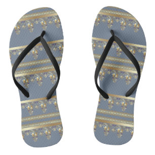 Gold lace jandals