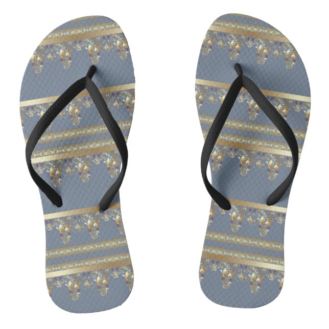 Gold lace jandals (Footbed)