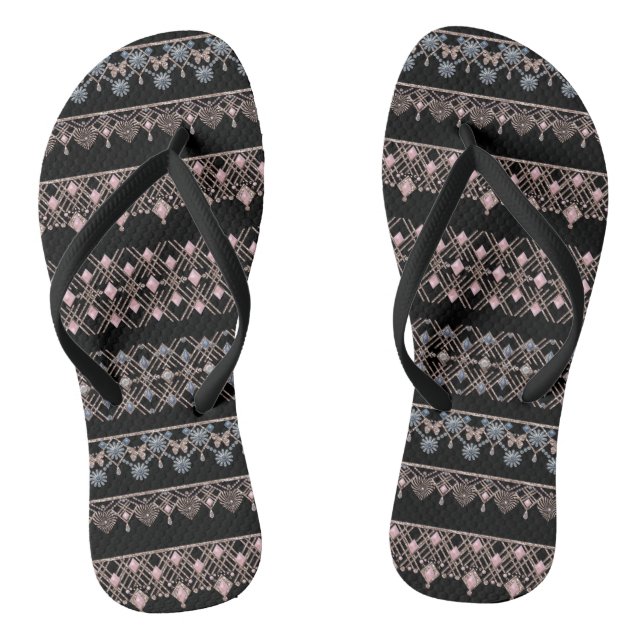 Gold lace jandals (Footbed)