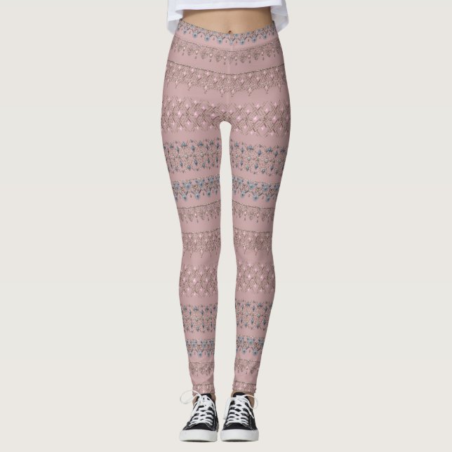 Gold lace leggings (Front)