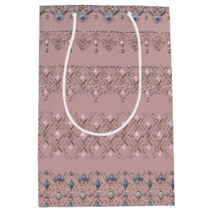 Gold lace medium gift bag