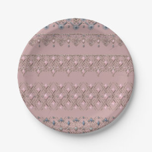Gold lace paper plate