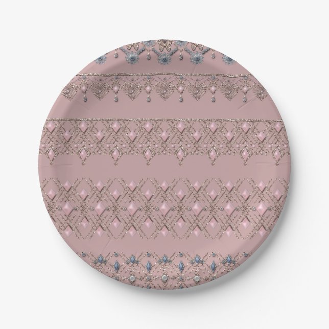 Gold lace paper plate (Front)