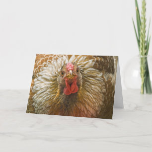 Gold-Laced Wyandotte Hen Card