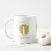 Gold Lady Justice Logo Custom text
