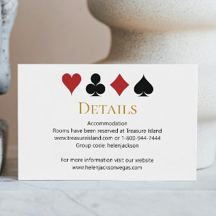 Gold Las Vegas Casino Card Suits Wedding Details