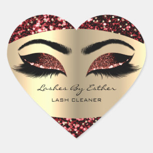 Gold Lashes By Cleaner Heart Makeup Artist Marsala Sticker