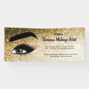 Gold Lashes Eye Banner