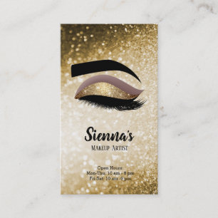 Gold Lashes Eye Business Card