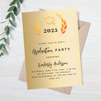 Gold laurel wreath 2025 Graduation Party