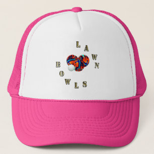 Gold Lawn Bowls Lettering And Bowls, Hat