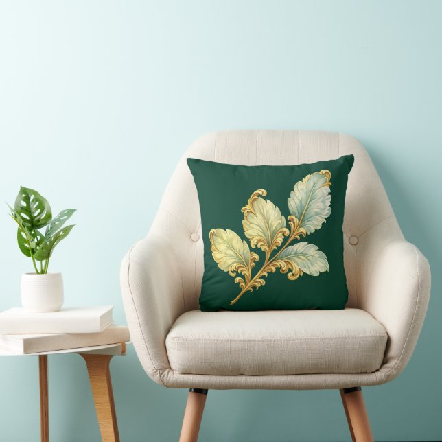 Gold Leaf Acanthus Cushion (Chair)