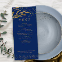 Gold Leaf and Confetti Royal Blue