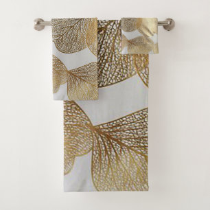 “Gold Leaf”  Bath Towel Set